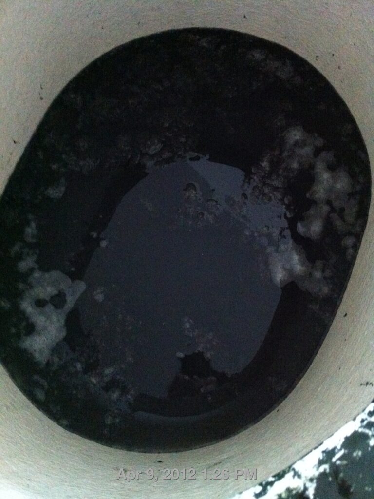 black water collected from aircon cleaning